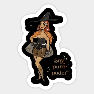 Soy puro poder witch with transparent background Sticker